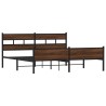 Cadre de lit en métal sans matelas chêne marron 200x200 cm 
