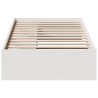 Lit de jour sans matelas blanc 100x200 cm bois de pin massif 