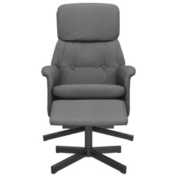 Fauteuil inclinable avec repose-pied gris foncé tissu 