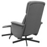 Fauteuil inclinable avec repose-pied gris foncé tissu 