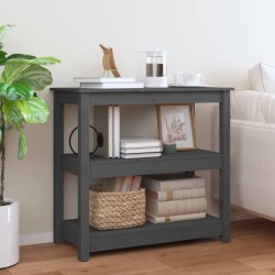 Table console Gris 80x40x74 cm Bois massif de pin 