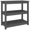 Table console Gris 80x40x74 cm Bois massif de pin 