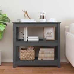 Table console Gris 80x40x74 cm Bois massif de pin 