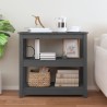 Table console Gris 80x40x74 cm Bois massif de pin 