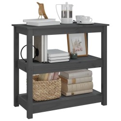Table console Gris 80x40x74 cm Bois massif de pin 