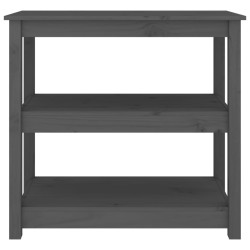 Table console Gris 80x40x74 cm Bois massif de pin 