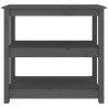 Table console Gris 80x40x74 cm Bois massif de pin 