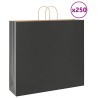 Sacs en papier 250 pcs avec poignées noir 54x15x49 cm 