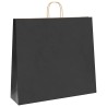 Sacs en papier 250 pcs avec poignées noir 54x15x49 cm 