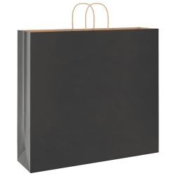 Sacs en papier 250 pcs avec poignées noir 54x15x49 cm 