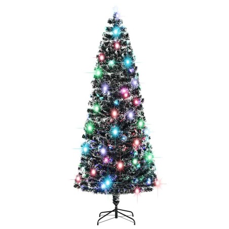 Arbre de Noël pré-éclairé avec support 240 cm fibre optique 