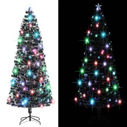 Arbre de Noël pré-éclairé avec support 240 cm fibre optique 