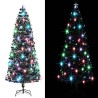 Arbre de Noël pré-éclairé avec support 240 cm fibre optique 