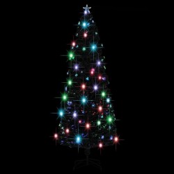 Arbre de Noël pré-éclairé avec support 240 cm fibre optique 