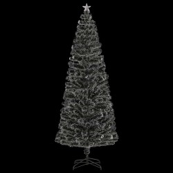 Arbre de Noël pré-éclairé avec support 240 cm fibre optique 