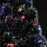 Arbre de Noël pré-éclairé avec support 240 cm fibre optique 