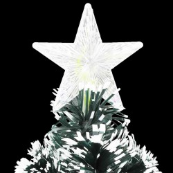 Arbre de Noël pré-éclairé avec support 240 cm fibre optique 
