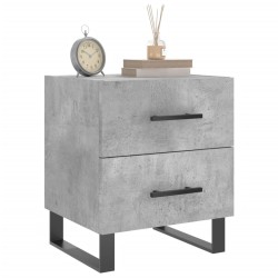 Tables de chevet 2pcs gris béton 40x35x47,5cm bois d’ingénierie 