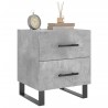 Tables de chevet 2pcs gris béton 40x35x47,5cm bois d’ingénierie 
