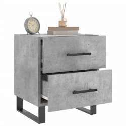 Tables de chevet 2pcs gris béton 40x35x47,5cm bois d’ingénierie 