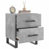Tables de chevet 2pcs gris béton 40x35x47,5cm bois d’ingénierie 