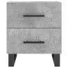 Tables de chevet 2pcs gris béton 40x35x47,5cm bois d’ingénierie 
