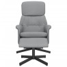 Fauteuil inclinable avec repose-pied gris clair tissu 