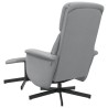 Fauteuil inclinable avec repose-pied gris clair tissu 