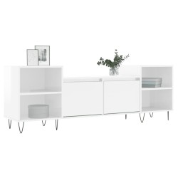 Meuble TV Blanc brillant 160x35x55 cm Bois d'ingénierie 