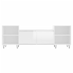 Meuble TV Blanc brillant 160x35x55 cm Bois d'ingénierie 