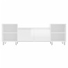 Meuble TV Blanc brillant 160x35x55 cm Bois d'ingénierie 