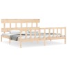Cadre de lit sans matelas bois massif de pin 