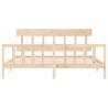 Cadre de lit sans matelas bois massif de pin 