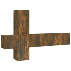 Ensemble de meubles TV 5 pcs Chêne fumé Bois d'ingénierie 