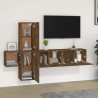 Ensemble de meubles TV 5 pcs Chêne fumé Bois d'ingénierie 