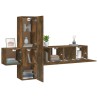 Ensemble de meubles TV 5 pcs Chêne fumé Bois d'ingénierie 