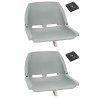 Ensemble de sièges de bateau pliables lot de 4 gris 