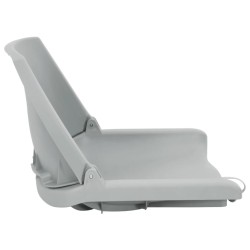 Ensemble de sièges de bateau pliables lot de 4 gris 