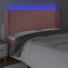 Tête de lit à LED Rose 183x16x118/128 cm Velours 