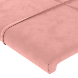 Tête de lit à LED Rose 183x16x118/128 cm Velours 