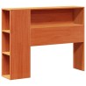 Lit bibliothèque sans matelas cire marron 90x190 cm pin massif 