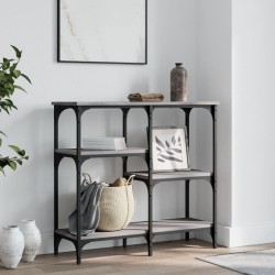 Table console sonoma gris 80x29x75 cm bois d'ingénierie 