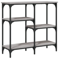 Table console sonoma gris 80x29x75 cm bois d'ingénierie 
