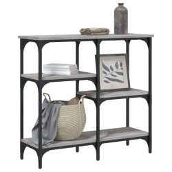 Table console sonoma gris 80x29x75 cm bois d'ingénierie 