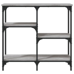 Table console sonoma gris 80x29x75 cm bois d'ingénierie 