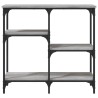 Table console sonoma gris 80x29x75 cm bois d'ingénierie 