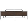 Cadre de lit en métal sans matelas chêne marron 193x203 cm 