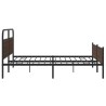 Cadre de lit en métal sans matelas chêne marron 193x203 cm 