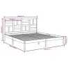Cadre de lit sans matelas bois massif 180x200 cm 