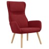 Chaise de relaxation avec tabouret Rouge bordeaux Velours 